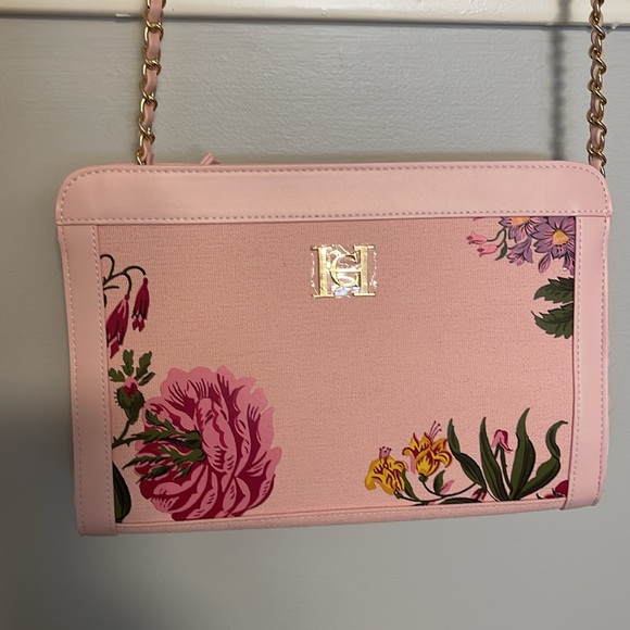 Carolina Herrera floral print large canvas cosmetics bag to shoulder bag - Picture 4 of 15